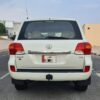 Rear view of the 2009 Toyota Land Cruiser GXR V8 showcasing its sleek design and V8 badge.